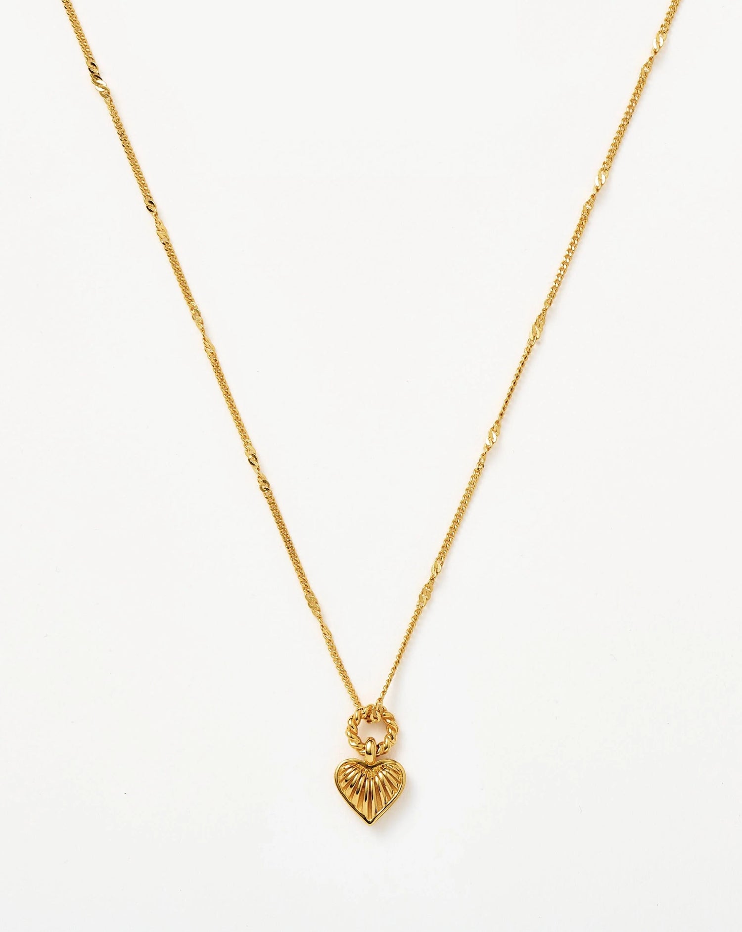 Curly Molten Mini Initial Necklace