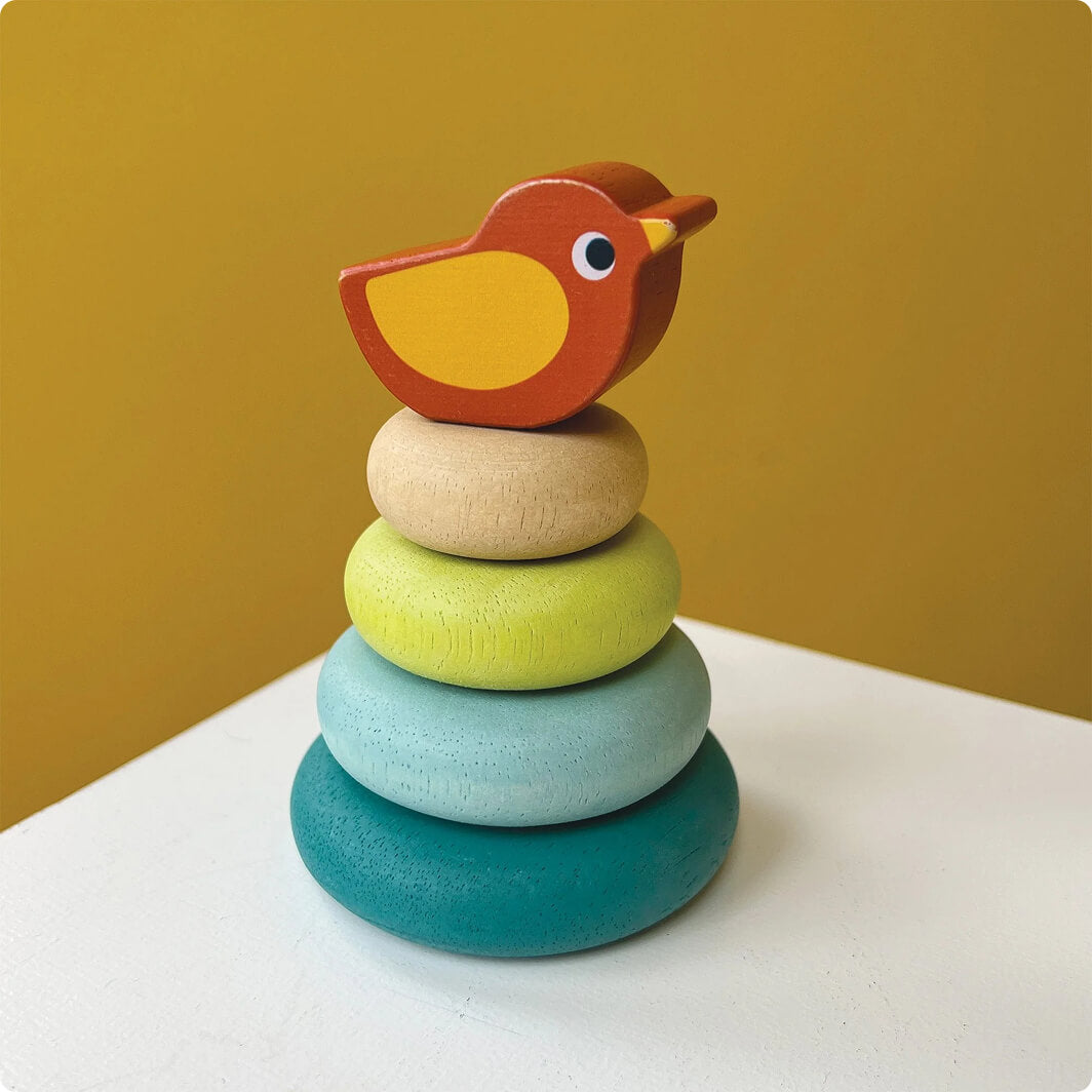 Stacking Tree With Bird Toy Kids