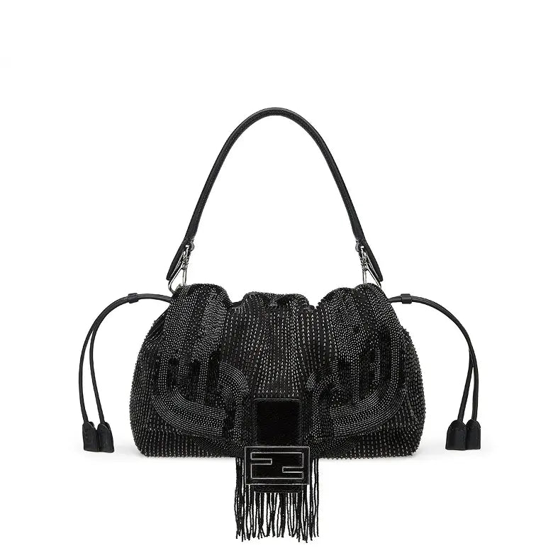 Black Crystal Beaded Evening Bag