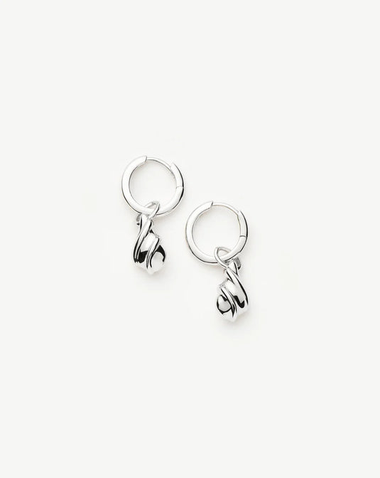 Savi Ridge Droplet Charm Earrings